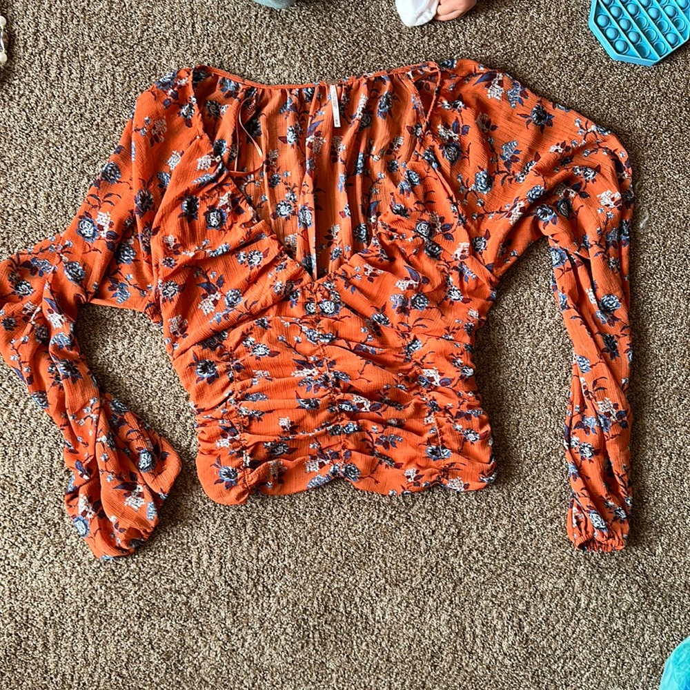 Free People Floral Blouse